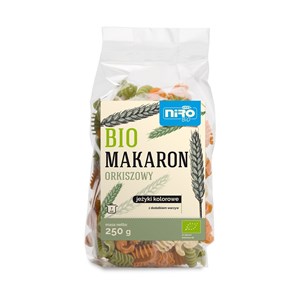 MAKARON (ORKISZOWY KOLOROWY) JEŻYKI BIO 250 g - NIRO