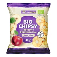 CHIPSY JABŁKOWE BEZGLUTENOWE BIO 40 g - NATURAVENA