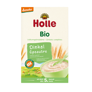 KASZKA ORKISZOWA PEŁNOZIARNISTA BEZ DODATKU CUKRÓW OD 5 MIESIĄCA DEMETER BIO 250 g - HOLLE