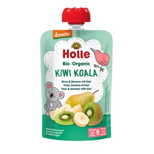 MUS W TUBCE KIWI KOALA (GRUSZKA - BANAN - KIWI) BEZ DODATKU CUKRÓW OD 8 MIESIĄCA DEMETER BIO 100 g - HOLLE