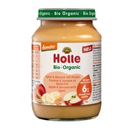 JABŁKO - BANAN Z ORKISZEM BEZ DODATKU CUKRÓW OD 6 MIESIĄCA DEMETER BIO 190 g (SŁOIK) - HOLLE
