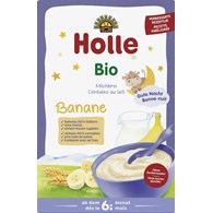 KASZKA PEŁNOZIARNISTA MLECZNO - BANANOWA BEZ DODATKU CUKRÓW OD 6 MIESIĄCA BIO 250 g - HOLLE