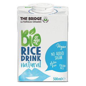 NAPÓJ RYŻOWY BEZ DODATKU CUKRÓW BEZGLUTENOWY BIO 500 ml - THE BRIDGE