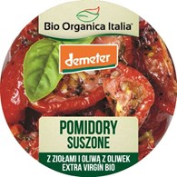 POMIDORY SUSZONE Z ZIOŁAMI I OLIWĄ Z OLIWEK EXTRA VIRGIN DEMETER BIO 125 g - BIO ORGANICA ITALIA