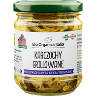 KARCZOCHY GRILLOWANE Z OLIWĄ Z OLIWEK EXTRA VIRGIN BIO 190 g (SŁOIK) - BIO ORGANICA ITALIA