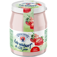 JOGURT TRUSKAWKOWY Z MLEKA SIENNEGO BEZGLUTENOWY BIO 150 g (SŁOIK) - STERZING-VIPITENO