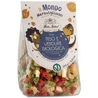 MAKARON (RYŻOWY TRÓJKOLOROWY) DLA DZIECI DINOZAURY BEZGLUTENOWY BIO 250 g - PASTA NATURA