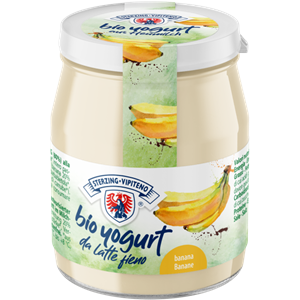 JOGURT BANANOWY Z MLEKA SIENNEGO BEZGLUTENOWY BIO 150 g (SŁOIK) - STERZING-VIPITENO