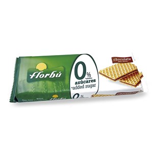 WAFELKI Z KREMEM KAKAOWYM BEZ DODATKU CUKRU 150 g - FLORBU