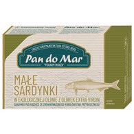 SARDYNKI EUROPEJSKIE W BIO OLIWIE Z OLIWEK EXTRA VIRGIN 120 g - PAN DO MAR