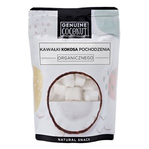 KOKOS KAWAŁKI ŚWIEŻE BEZGLUTENOWE BIO 100 g - GENUINE COCONUT