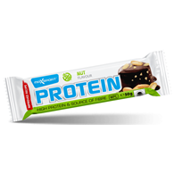 BATON PROTEINOWY Z ORZESZKAMI ZIEMNYMI W KAKAOWEJ POLEWIE BEZGLUTENOWY 50 g - MAXSPORT