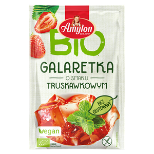 GALARETKA Z AGAREM O SMAKU TRUSKAWKOWYM BEZGLUTENOWA BIO 40 g - AMYLON