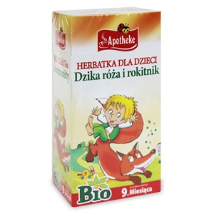 HERBATKA DLA DZIECI - DZIKA RÓŻA I ROKITNIK PO 9 MIESIĄCU BIO (20 x 1,5 g) 30 g - APOTHEKE