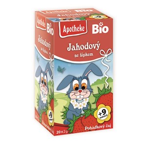 HERBATKA DLA DZIECI - DZIKA RÓŻA, TRUSKAWKA PO 9 MIESIĄCU BIO (20 x 2 g) 40 g - APOTHEKE