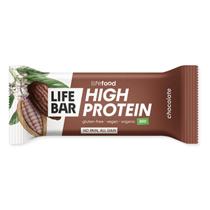 BATON PROTEINOWY Z CZEKOLADĄ RAW BEZ DODATKU CUKRÓW BEZGLUTENOWY BIO 40 g - LIFEFOOD