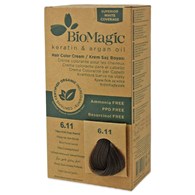 FARBA DO WŁOSÓW INTENSYWNY POPIELATY CIEMNY BLOND (6.11) 250 g - BIOMAGIC