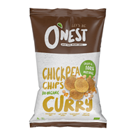 CHIPSY Z CIECIERZYCY Z CURRY BEZGLUTENOWE BIO 75 g - O'NEST