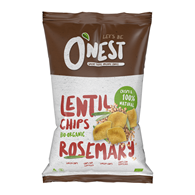 CHIPSY Z SOCZEWICY Z ROZMARYNEM BEZGLUTENOWE BIO 75 g - O'NEST