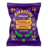 CHIPSY TORTILLA KUKURYDZIANE O SMAKU JALAPENO BEZGLUTENOWE BIO 100 g - AMAIZIN