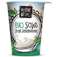 PRODUKT TYPU SKYR PROTEINOWY SOJOWY NATURALNY BEZ DODATKU CUKRÓW BIO 400 g - MY LOVE MY LIFE