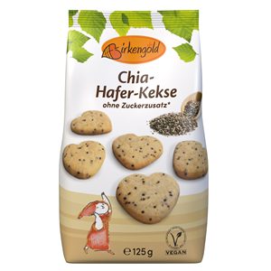 CIASTKA OWSIANE Z CHIA BEZ DODATKU CUKRU 125 g - BIRKENGOLD