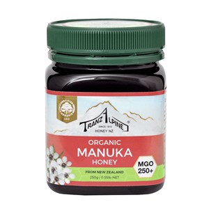 MIÓD MANUKA MGO 250+ BIO 250 g - TRANZALPINE